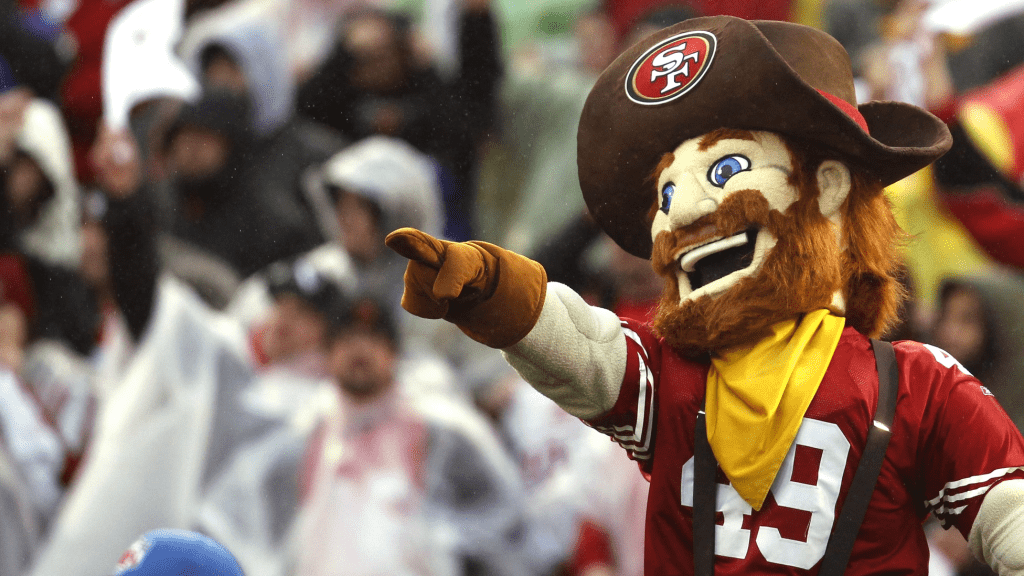 forty niners mascot in public